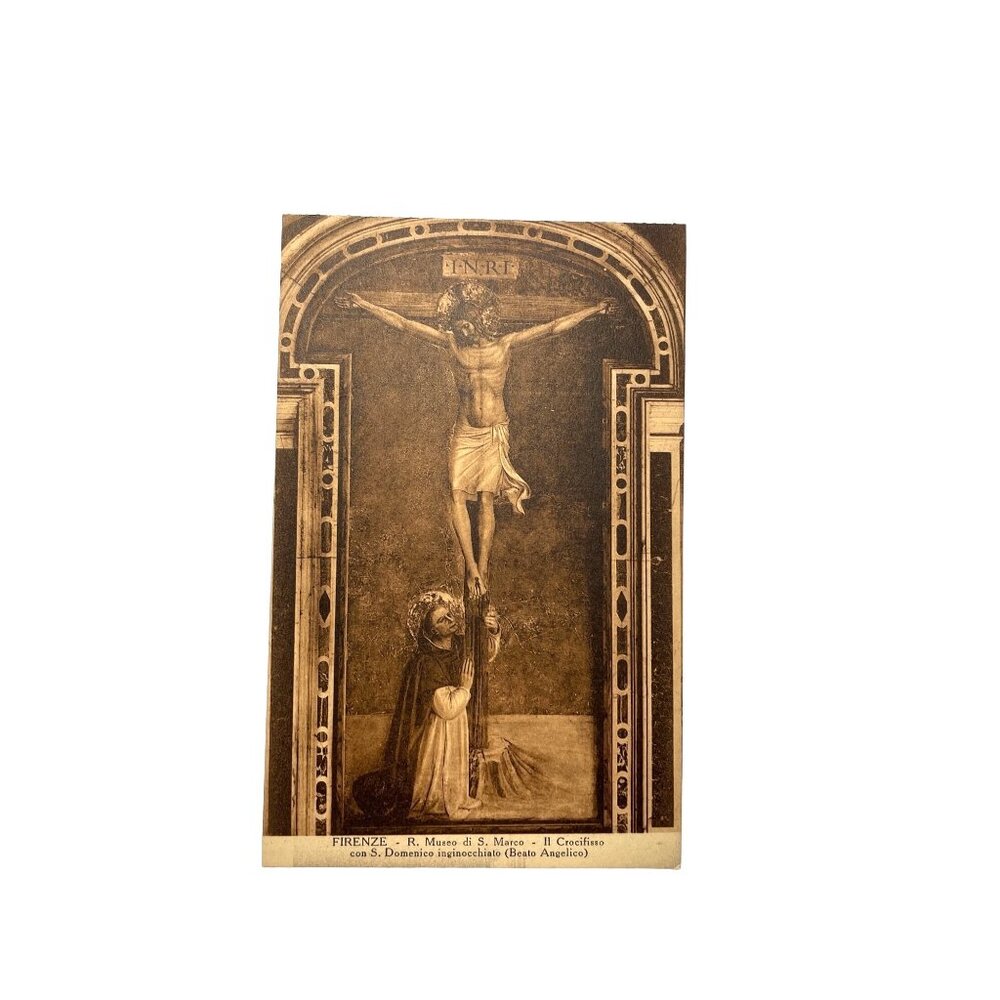 Vintage Postcard Firenze Florence Italy Crucifixion of Jesus Christ  u